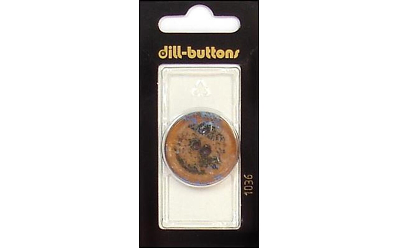 Dill Buttons 28mm 1pc 2 Hole Brown